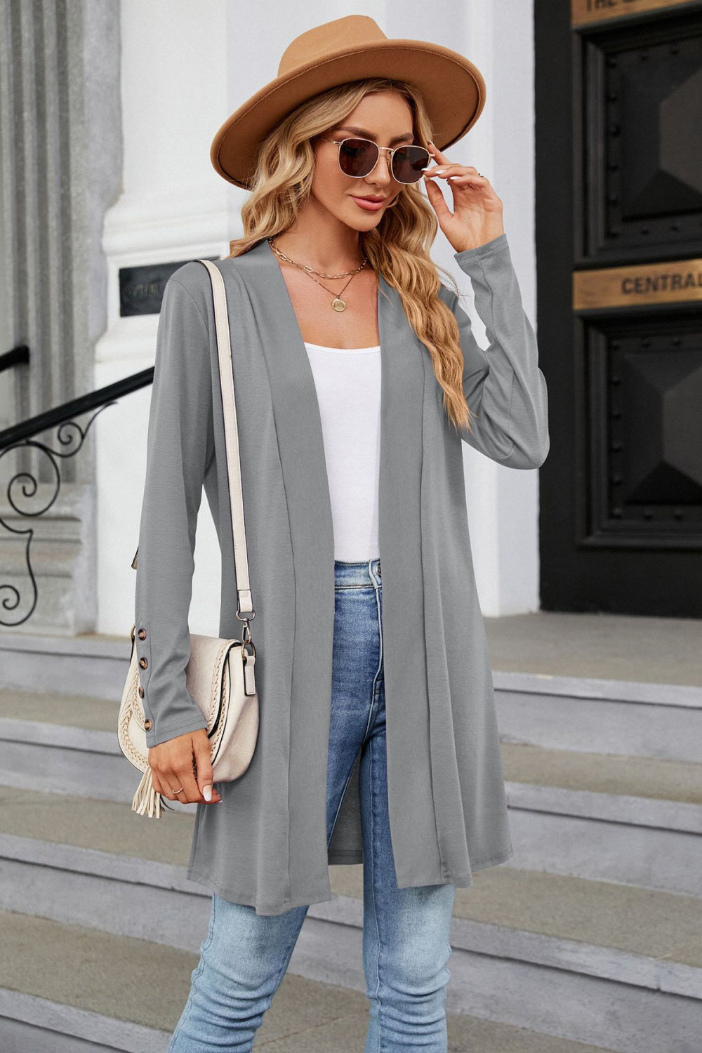 Come Out And Have Fun Long Sleeve Open Front Cardigan