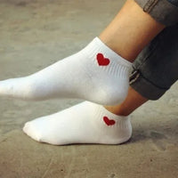 Wear Your Heart On Your Ankles Low Cut Socks - Six Pack