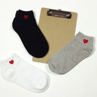 Wear Your Heart On Your Ankles Low Cut Socks - Six Pack