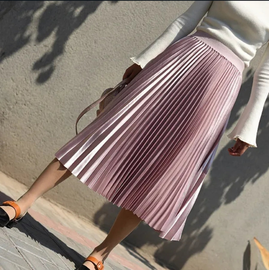 Origami Accordion Pleats Pull-On Skirt