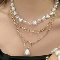 Three-Layered Pearl Necklace