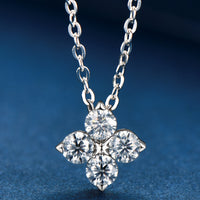 Moissanite Four Leaf Clover Pendant Necklace