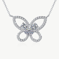 Mademoiselle Moissanite Butterfly Pendant Necklace