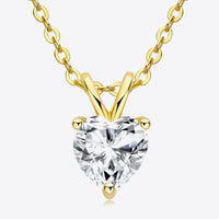 Vibrant Love 1 Carat Moissanite Heart-Shaped Pendant Necklace