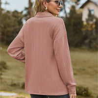 Collared Neck Long Sleeve Blouse