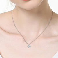 Moissanite Four Leaf Clover Pendant Necklace