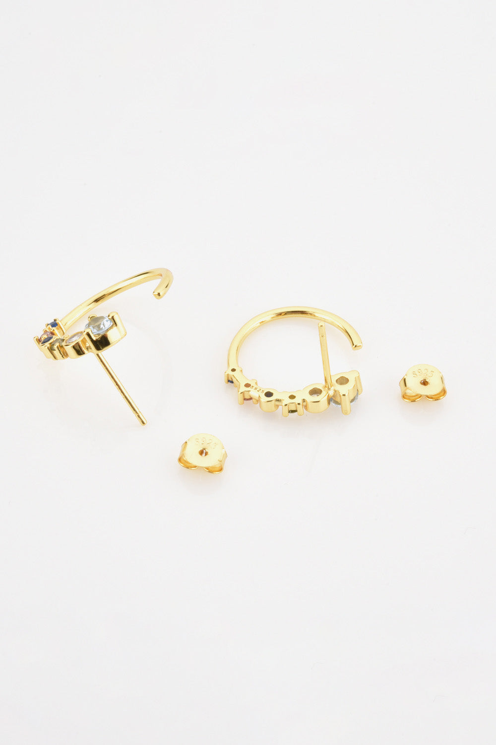 Ocean Princess 18K Gold-Plated 925 Sterling Silver C-Hoop Earrings