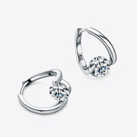 Charlotte 2 Carat Moissanite 925 Sterling Silver Heart Earrings