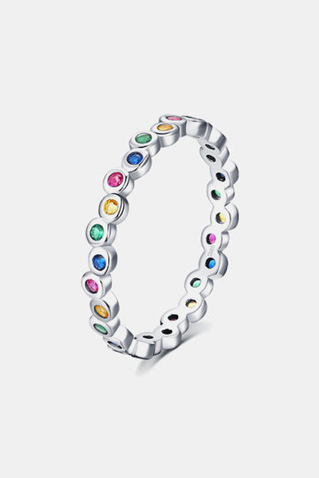 Rainbow Delight 925 Sterling Silver Zircon Ring