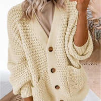 V-Neck Long Sleeve Cardigan