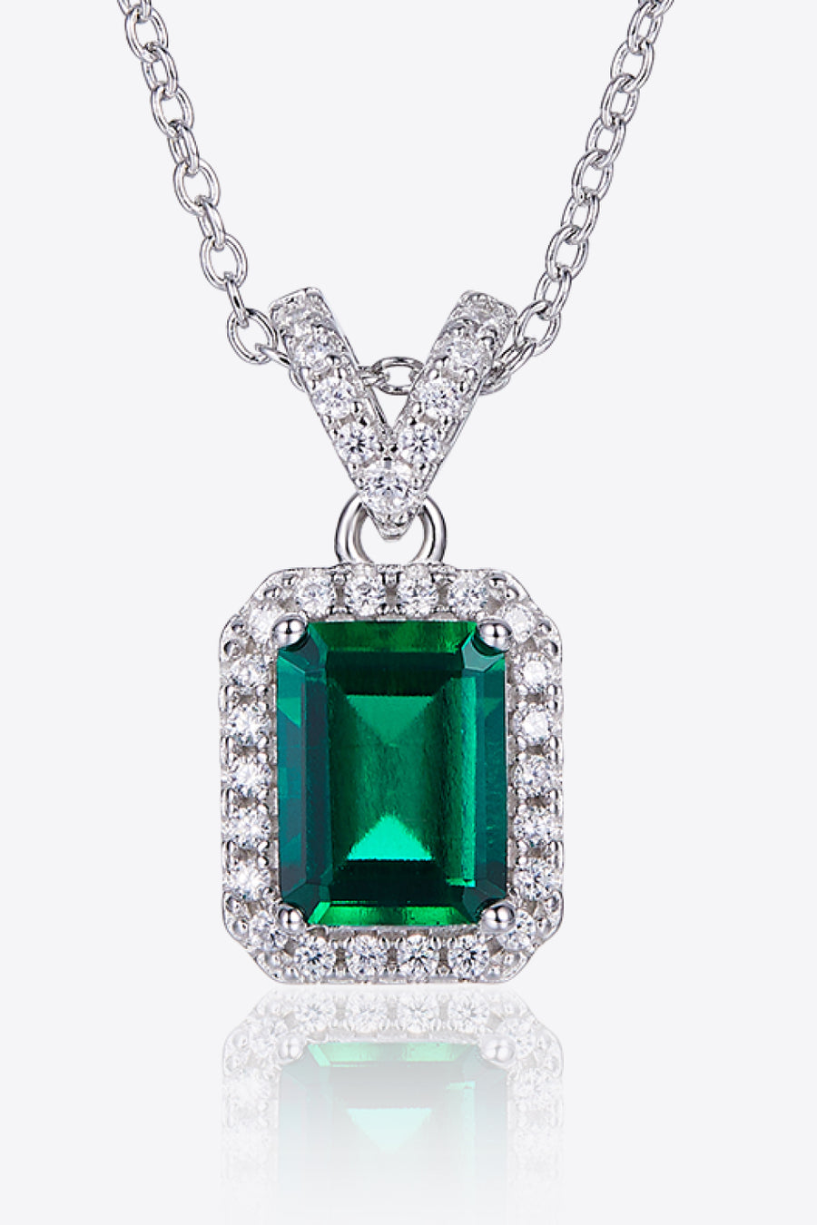 Regal Appeal 1.25 Carat Lab-Grown Emerald Pendant Necklace