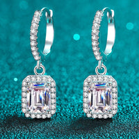 Reign of Charlotte 2 Carat Moissanite 925 Sterling Silver Drop Earrings