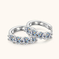 Wrapped In Your Embrace 2.4 Carat Moissanite Huggie Earrings