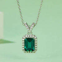 Regal Appeal 1.25 Carat Lab-Grown Emerald Pendant Necklace