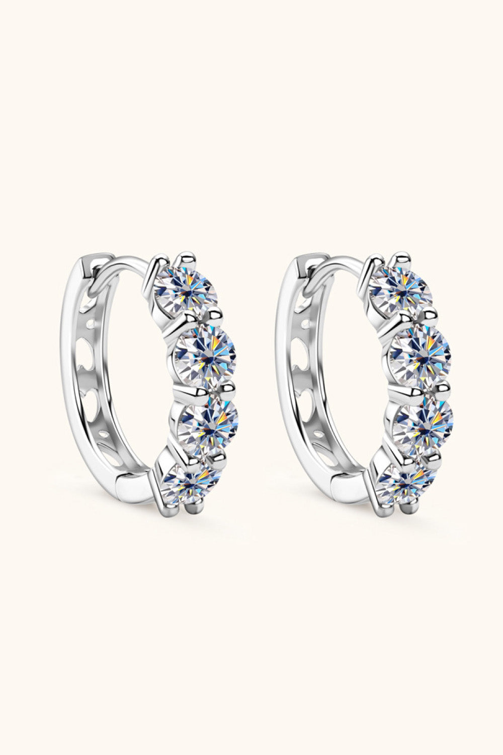 Wrapped In Your Embrace 2.4 Carat Moissanite Huggie Earrings