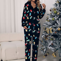 Zip Front Hooded Lounge Jumpsuit with Pockets