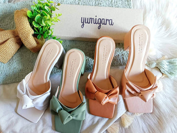 Paulina Bow Knot Accent Blockheel Sandals