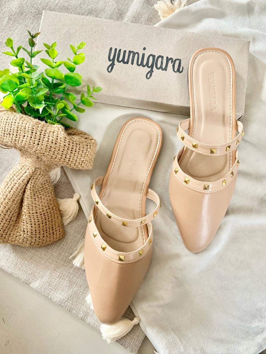 Valerie Pointed Studded Mules